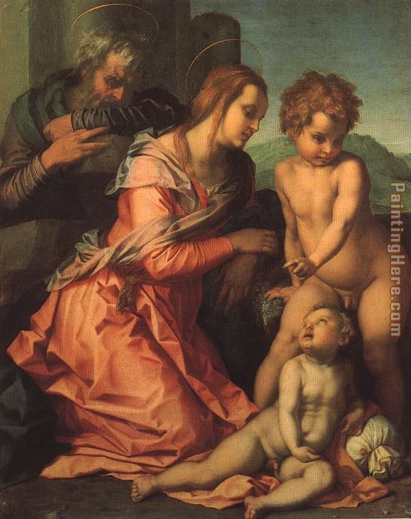Holy Family3 painting - Andrea del Sarto Holy Family3 art painting
